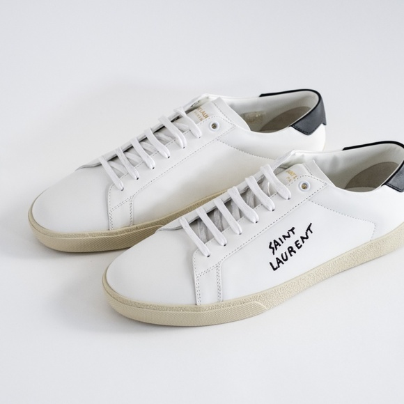 Saint Laurent Court Classic Sl/06 Embroidered Men's Sneakers New Auth US 8 EU 41 - Picture 10 of 14